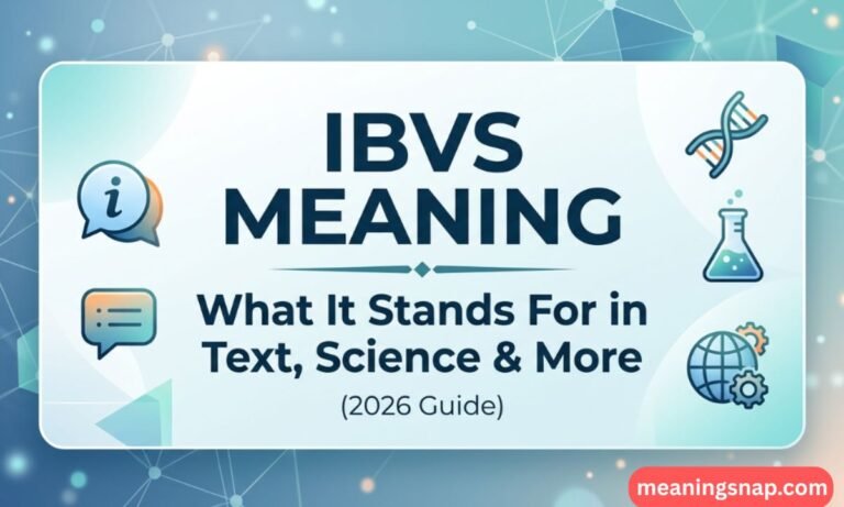 Graphic card explaining IBVS meaning across texting, science, and tech under heading IBVS MEANING: What It Stands For in Text, Science & More (2026 Guide).